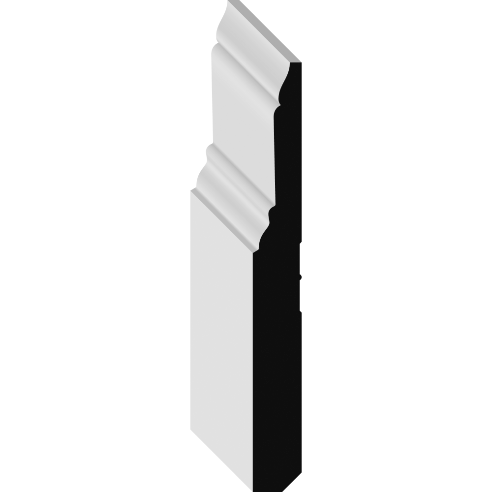 9/16" x 51/2" x 12' Primed MDF Baseboard 1544067