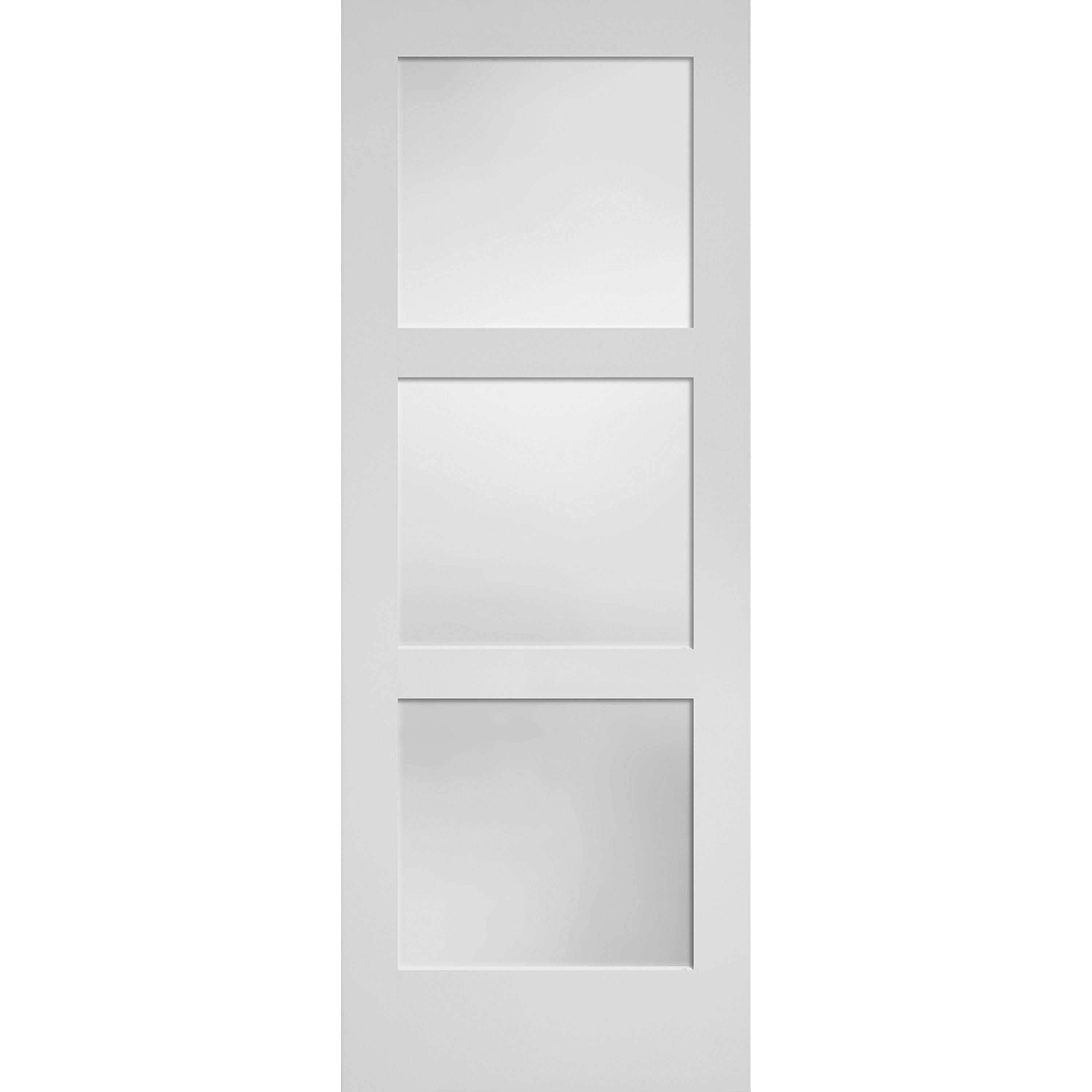 3 Lite White Lami Glass Door