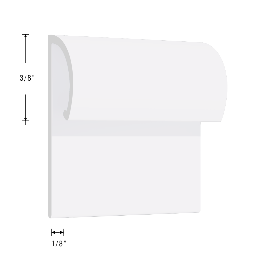 1 2 X 8 X N A White Pvc Trim 1677826